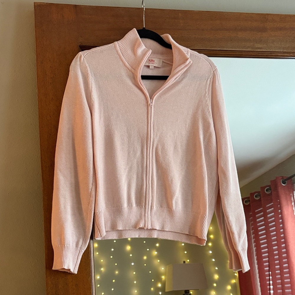 Pink Zip-Up Sweater